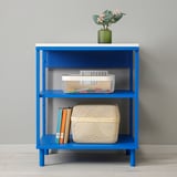 PLATSA Open shelving unit, white/blue, 60x42x73 cm
