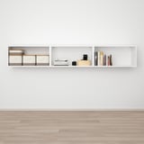 PLATSA Wall storage, white/Fonnes white, 240x42x40 cm