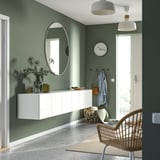 PLATSA Wall storage, white/Fonnes white, 240x42x40 cm