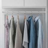 PLATSA Wardrobe with 2 doors+3 drawers, white/Fonnes white, 80x42x221 cm