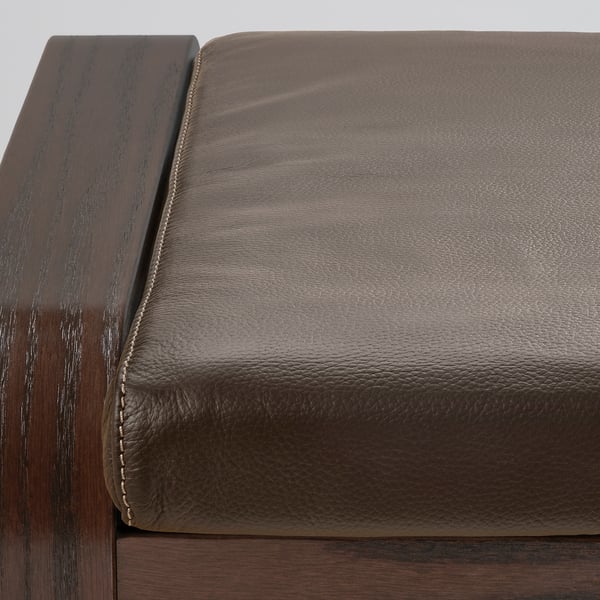 POÄNG Footstool, brown/Glose dark brown