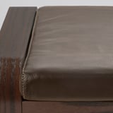 POÄNG Footstool, brown/Glose dark brown
