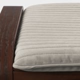 POÄNG Footstool, brown/Knisa light beige