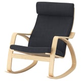 POÄNG Rocking-chair, birch veneer/Hillared anthracite
