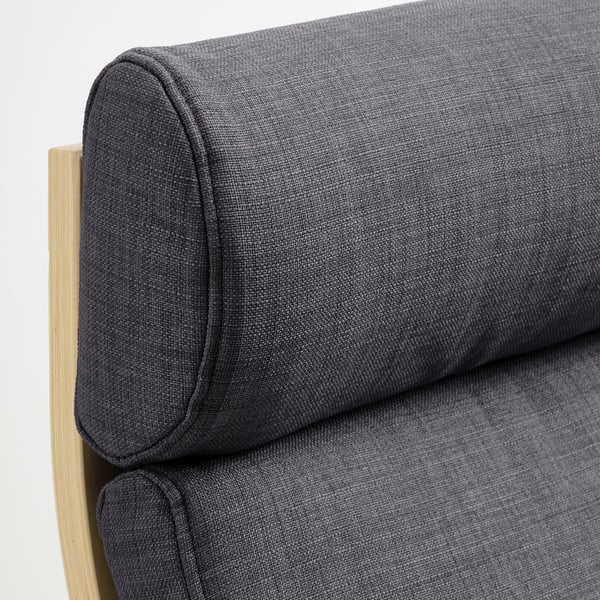 POÄNG Rocking-chair, birch veneer/Skiftebo dark grey