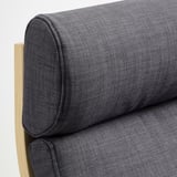 POÄNG Rocking-chair, birch veneer/Skiftebo dark grey