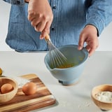 PONNYFISK Mixing bowl, light grey-blue, 1 l