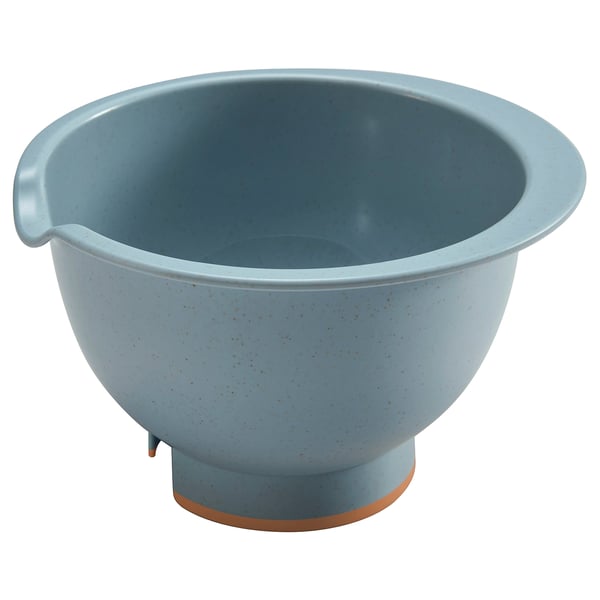 PONNYFISK Mixing bowl, light grey-blue, 1 l