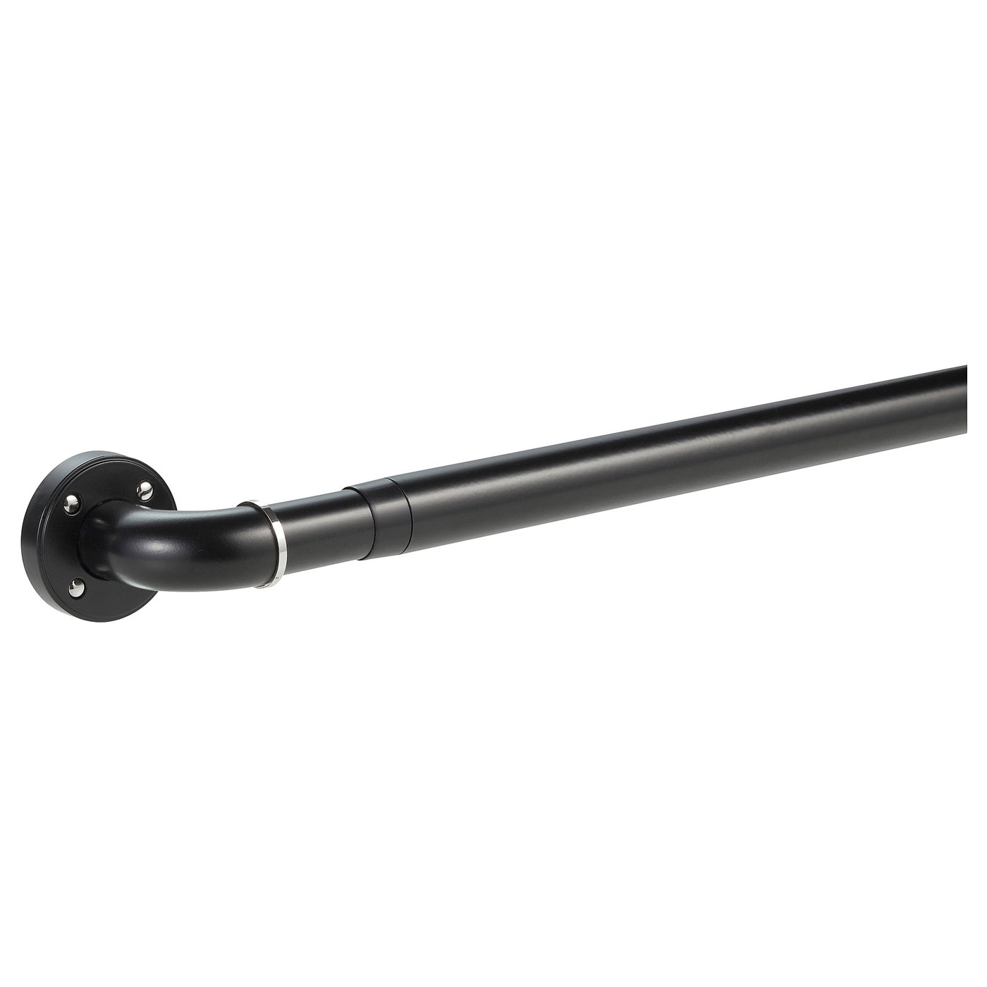 PRAKTSTENÖRT curtain rod set, black, 120210 cm28 mm IKEA