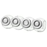 RAJTAN Spice jar, glass/aluminium-colour, 15 cl
