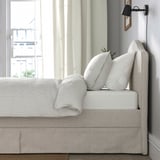 RAMNEFJÄLL Upholstered bed frame, Kilanda light beige, 90x200 cm