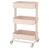 RÅSKOG Trolley, pink, 35x45x77 cm