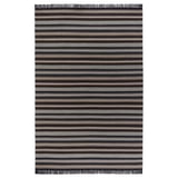 RÅVAROR Rug, flatwoven, handwoven black/brown grey, 170x240 cm