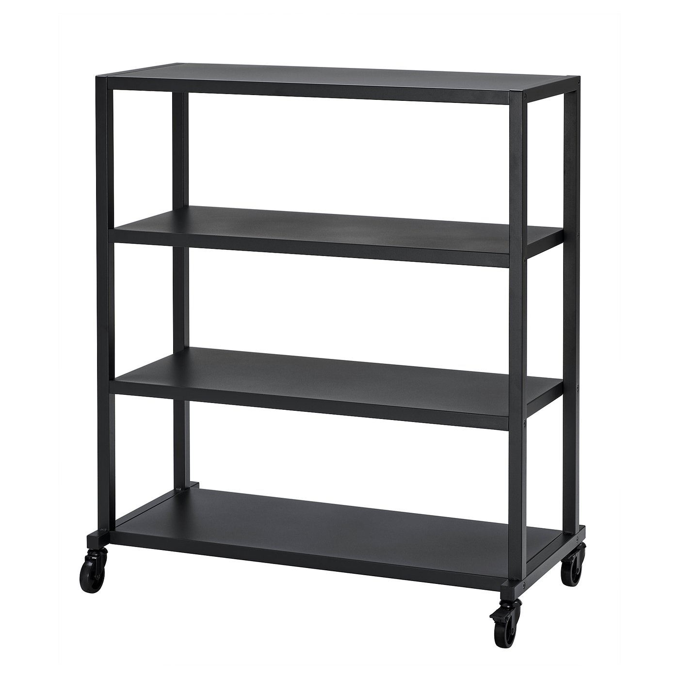 RÅVAROR Storage unit on castors, black, 100x115 cm IKEA