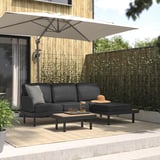 REVSKÄR 3-seat conversation set, outdoor anthracite/Järpön/Duvholmen anthracite