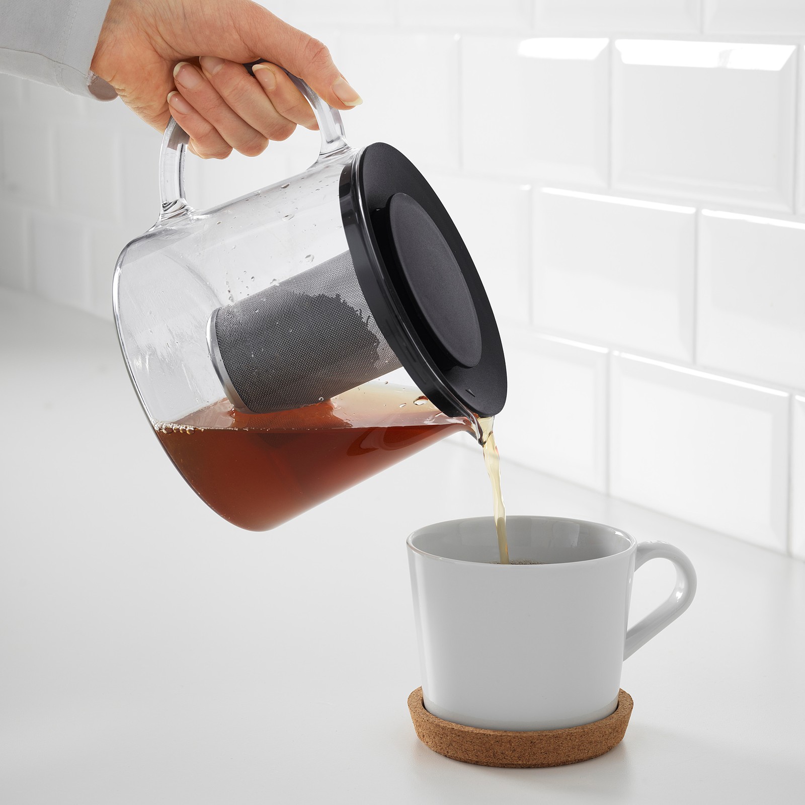 RIKLIG Teapot, glass, 1.5 l IKEA