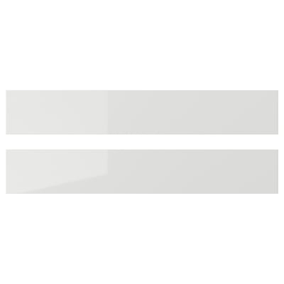 RINGHULT Drawer front, high-gloss light grey, 60x10 cm