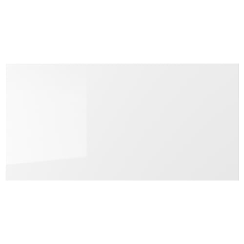 RINGHULT white kitchen cabinet, glossy, rectangular.