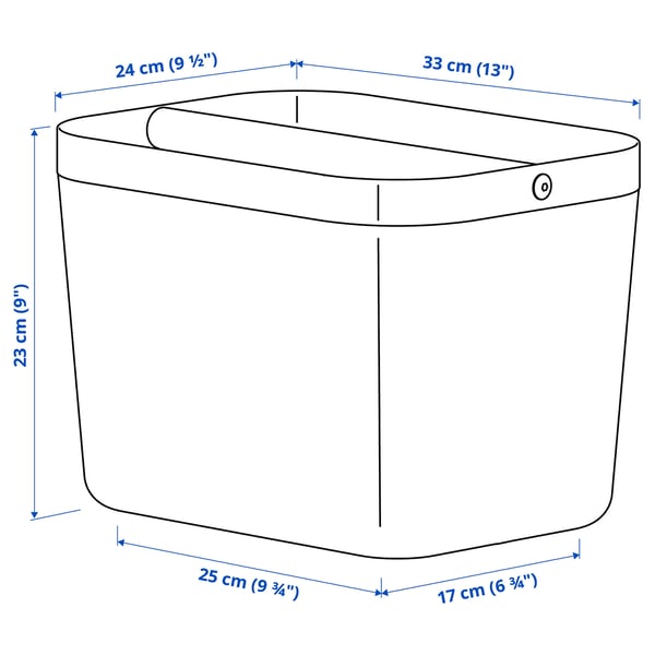 RISATORP Basket with compartments, white, 33x24x23 cm