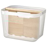 RISATORP Basket with compartments, white, 33x24x23 cm
