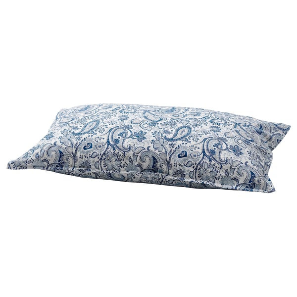 RODGERSIA Pillowcase, blue/white, 50x80 cm