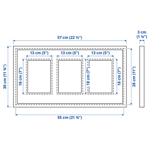 Illustration with measurements for the product: RÖDALM.