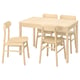 RÖNNINGE / RÖNNINGE Table and 4 chairs, birch/birch, 118/173 cm