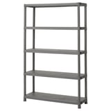 RUNMARÖ Shelving unit, dark grey indoor /outdoor, 120x40x188 cm