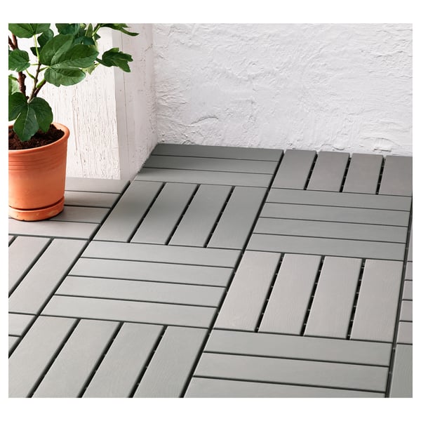 RUNNEN Floor decking, outdoor - grey - IKEA