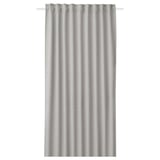 RYSSBRÄKEN Room darkening curtain, 1 piece, light grey/with heading tape, 140x300 cm