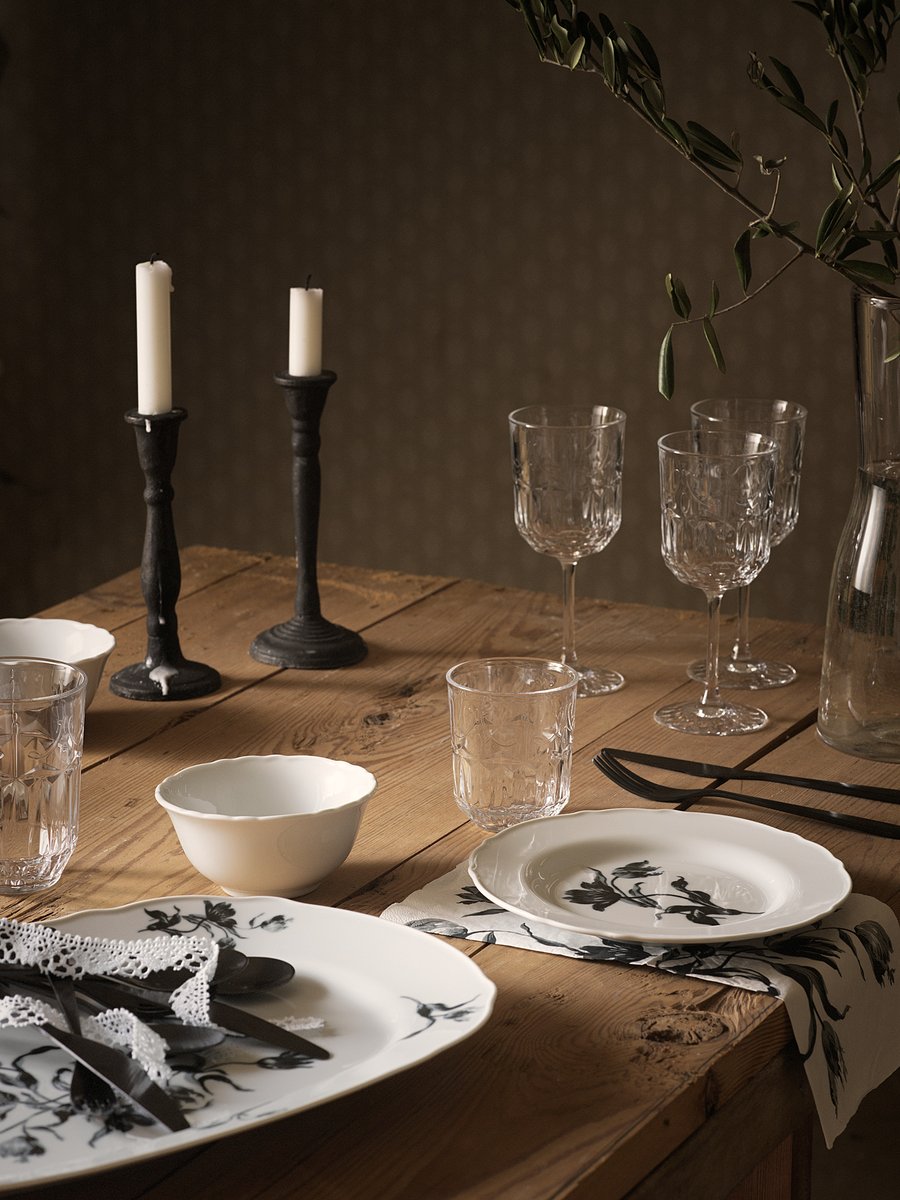 SÄLLSKAPLIG Juice Glass, clear glass/patterned, 27 cl IKEA