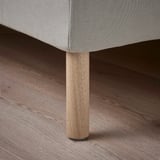 SAGESUND Upholstered bed frame, Diseröd brown/Lindbåden, 160x200 cm