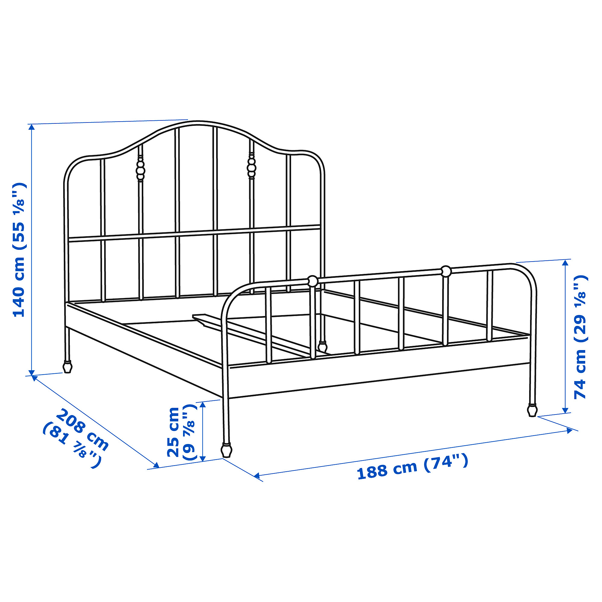 SAGSTUA Bed frame black/Luröy IKEA