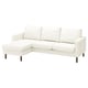 SALTSJÖBADEN 3-seat sofa with chaise longue, Blekinge white
