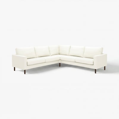 SALTSJÖBADEN sectional sofa, all-white, modern design with clean lines and removable cushions.