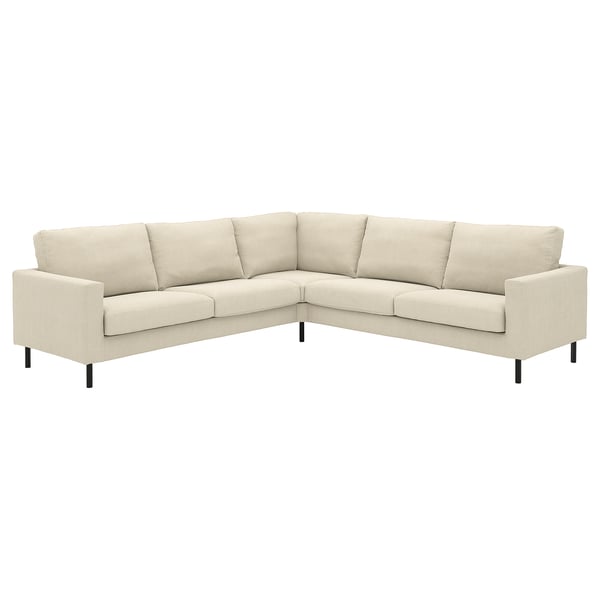 SALTSJÖBADEN Corner sofa, 4-seat, Fridtuna light beige