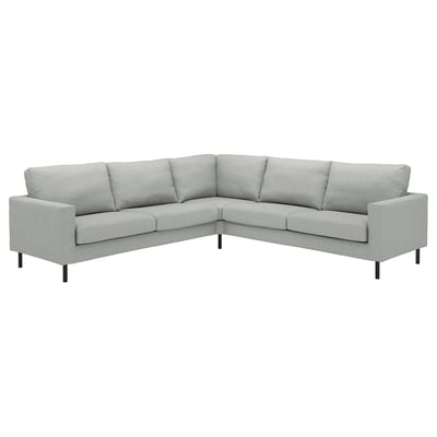 SALTSJÖBADEN Corner sofa, 4-seat, Tonerud grey