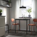 SANDSBERG / ÖSTANÖ Table and 2 chairs, black black/Remmarn red-brown, 67 cm