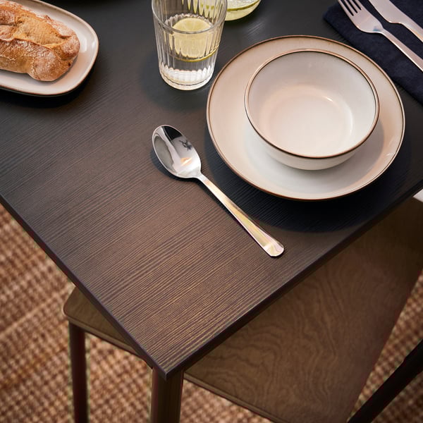 SANDSBERG / SANDSBERG Table and 2 chairs, black/black, 67x67 cm