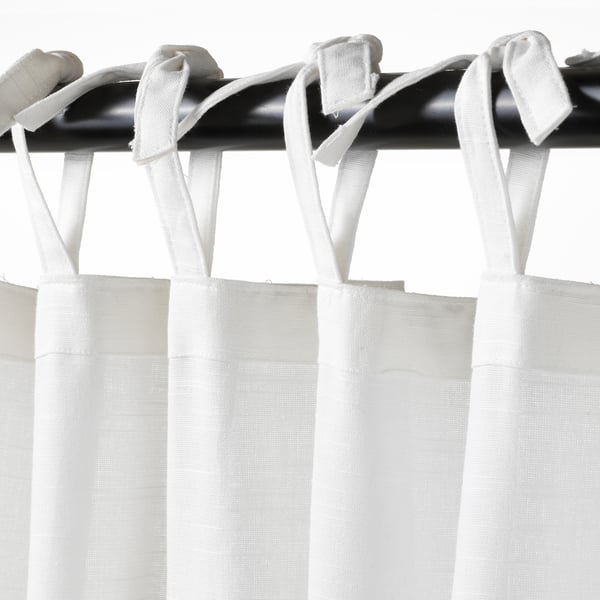 Sanglarka Curtains With Tie Backs 1 Pair Butterfly White Blue