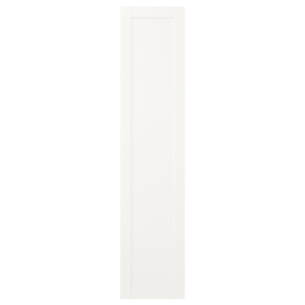 SANNIDAL Door with hinges, white, 40x180 cm