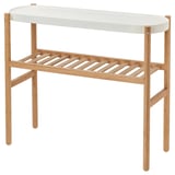 SATSUMAS Plant stand, bamboo/white, 70 cm