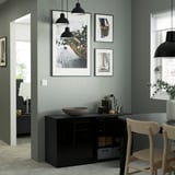 SELSVIKEN Door/drawer front, high-gloss black, 60x38 cm