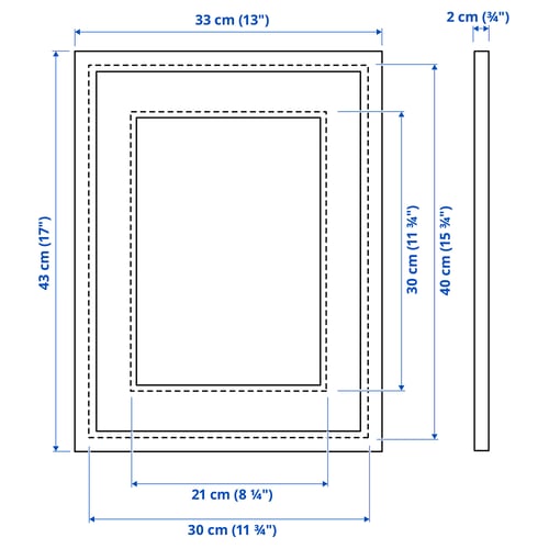 Illustration with measurements for the product: SILVERHÖJDEN.