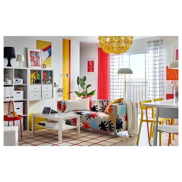 SIMESTED سجاد، وبر عالي أبيض، أحمر ايكيا