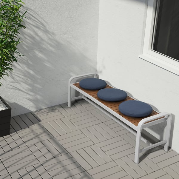 Sjalland Bench Outdoor Light Grey Light Brown Ikea