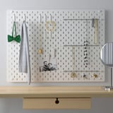 SKÅDIS Pegboard combination, white, 76x56 cm