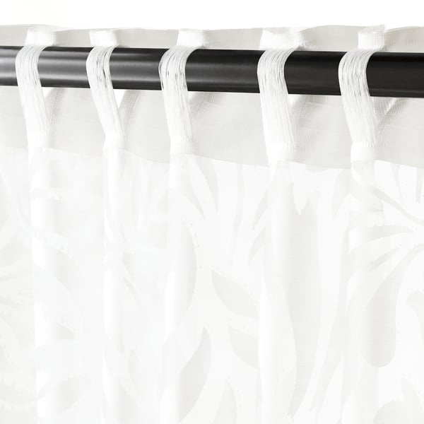 SKÄREFLY Sheer curtains, 1 pair, white, 145x300 cm
