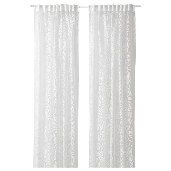 SKÄREFLY Sheer curtains, 1 pair, white, 145x300 cm