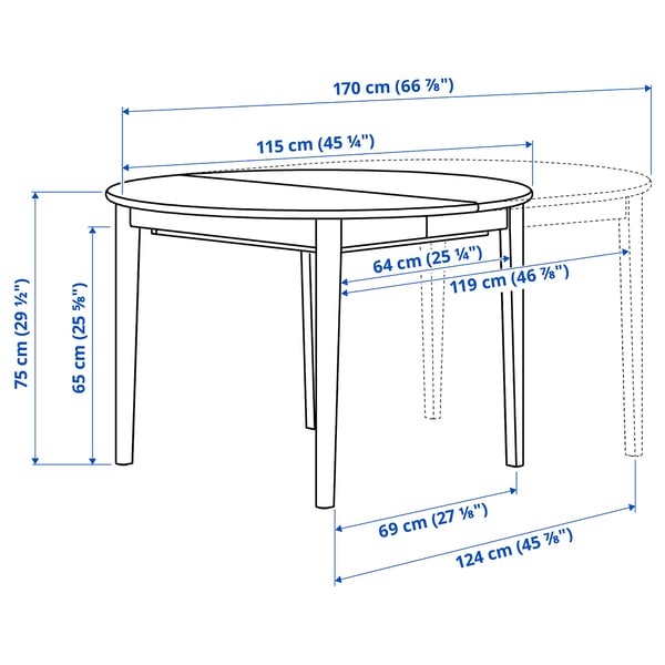SKANSNÄS / GRÖNSTA Table and 4 chairs, with armrest brown/turquoise, 115/170 cm